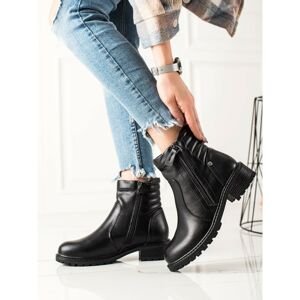 EVENTO CLASSIC ANKLE BOOTS WITH DECORATIVE ZIPPER