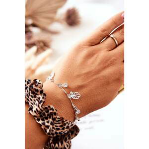 Bracelet Pendants Leaf Zirconia Silver Berolti