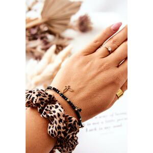 Pendant Bracelet Butterflies Gold-Black Affection