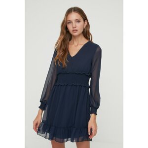 Trendyol Navy Blue Gippie V-Neck Dress