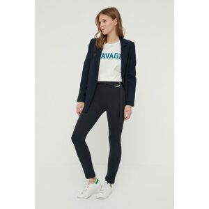 Trendyol Navy Belted Knitted Trousers
