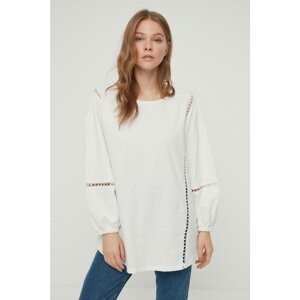 Trendyol Ecru Lace Detailed Knitted Tunic