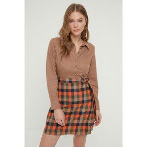 Trendyol Multicolor Belted Plaid Dress