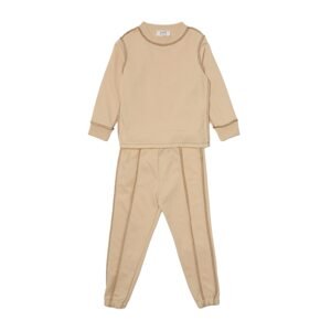 Trendyol Beige Stitch Detailed Boy Knitted Slim Tracksuit Set