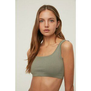 Trendyol Khaki Seamless/Seamless Light Support/Shaping Knitted Sports Bra