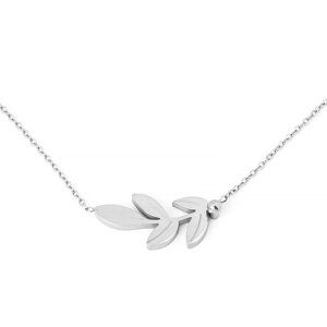 VUCH Silver Big Leaf pendant