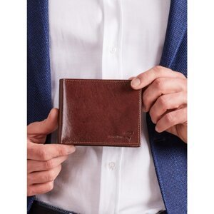 Brown open wallet for men