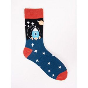 Yoclub Unisex's Cotton Socks Patterns Colors SKA-0054F-E100 Navy Blue