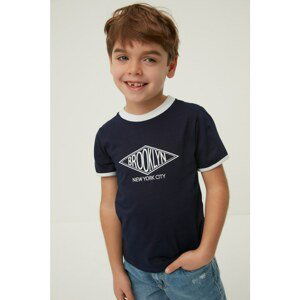 Trendyol Navy Blue Knitted T-Shirt