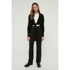 Trendyol Black Tie Detailed Knitwear Cardigan