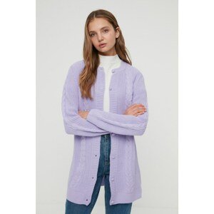 Trendyol Lilac V Neck Knitwear Cardigan