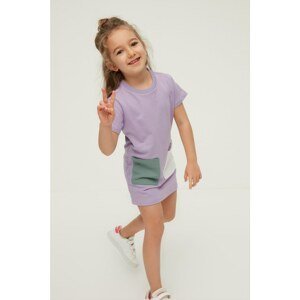Trendyol Lilac Pocket Girl Knitted Dress