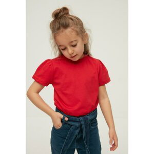 Trendyol Red Basic Girl Knitted T-Shirt