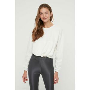 Trendyol Sweatshirt - Ecru - Relaxed fit