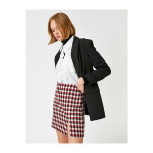 Koton Women's Check Mini Skirt