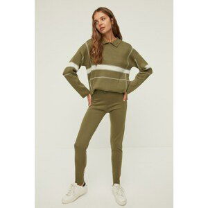 Trendyol Mint Polo Collar Knitwear Bottom-Top Suit