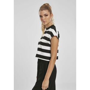 Women's T-shirt Stripe Short Tee black/white