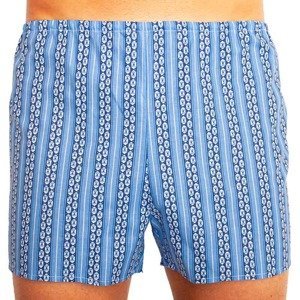 Classic men's shorts Foltine blue hexagon oversized
