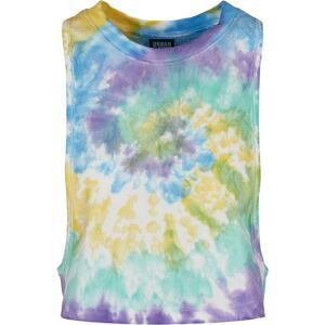 Ladies Short Tie Dye Loose Tank Top Pastel