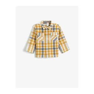 Koton Plaid Long Sleeve Shirt with Pocket Detail