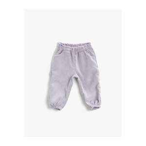 Koton Girls' Waistline Corduroy Pants