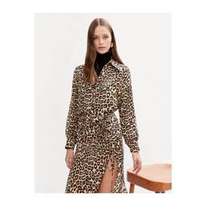 Koton Leopard Patterned Shirt Long Sleeve