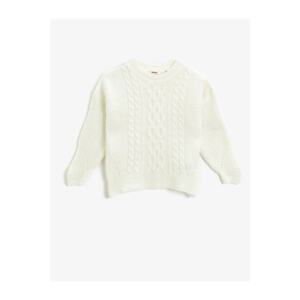 Koton Knit Patterned Knitwear Sweater Long Sleeve Crew Neck