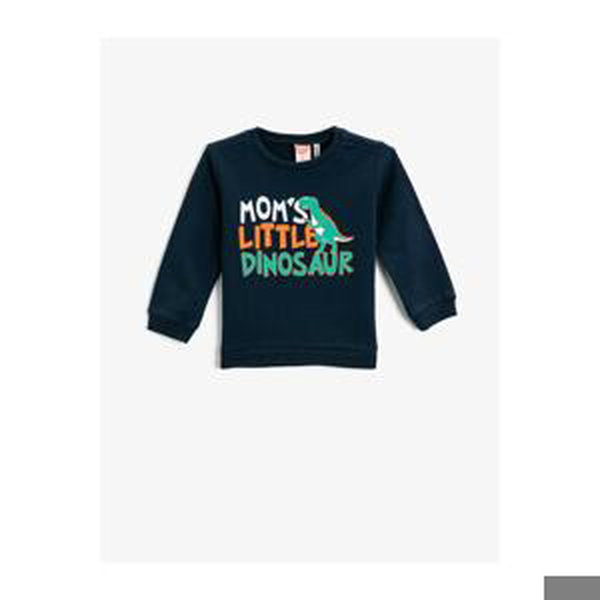 Koton Dinosaur Printed Sweatshirt Crew Neck Cotton