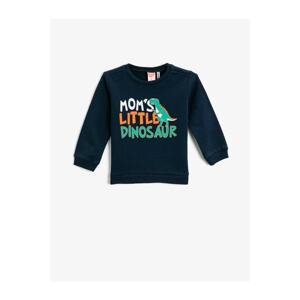Koton Dinosaur Printed Sweatshirt Crew Neck Cotton