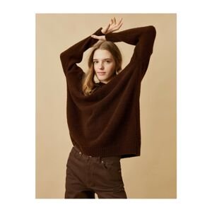 Koton Sweater - Brown - Relaxed fit