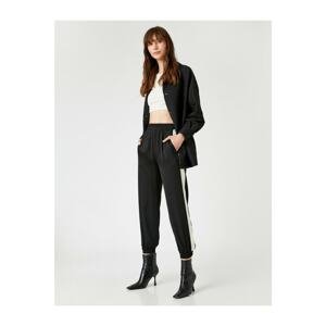 Koton Elastic Waist Trousers with Side Stripes