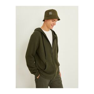 Koton Zipper Hooded Sweatshirt Cardigan