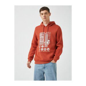 Koton Japanese Printed Hoodie Sweatshirt