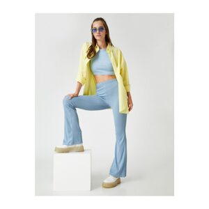 Koton Pants - Blue - Wide leg