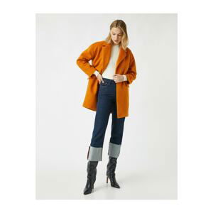 Koton Layered Collar Covered Pocketed Cachet Coat