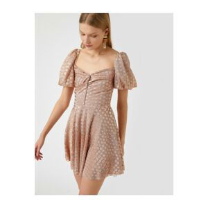 Koton Balloon Sleeve Mini Dress