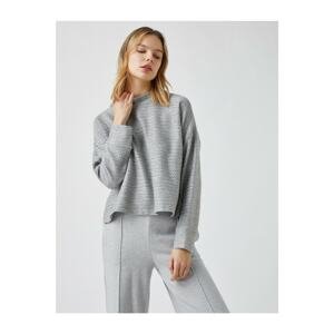Koton Crew Neck Long Sleeve Knitted Sweater