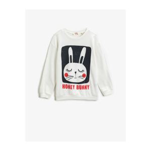 Koton Rabbit Printed Sweatshirt Cotton