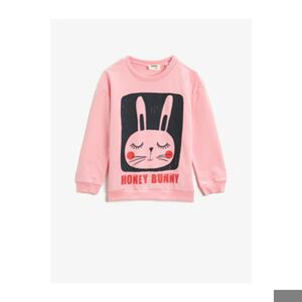 Koton Rabbit Printed Sweatshirt Cotton