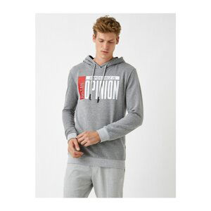 Koton Printed Hoodie Sweatshirt