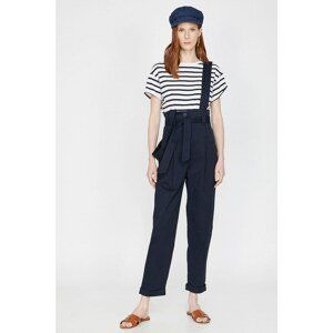 Koton Women's Navy Blue Trousers