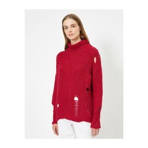 Koton Multicolored Knitwear Sweater with Knitted Sleeves