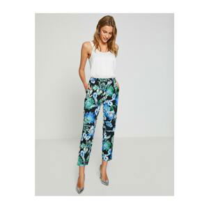 Koton Women's Gray Patterned Trousers