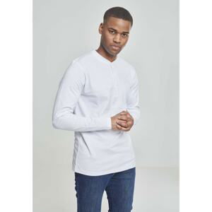 Basic Henley L/S Tee white