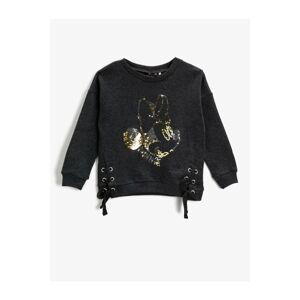 Koton Minnie Mouse Licensed Sweatshirt Long Sleeve Sequin