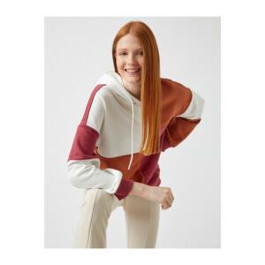 Koton Color Block Hoodie Sweatshirt