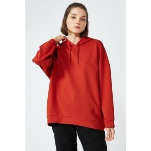 Koton Women's Hooded Oversize Tile Sweatshirt 2kal68430k