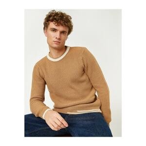 Koton Men's Brown Knitwear Sweater