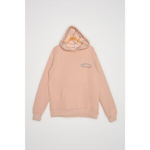 Koton Hooded Pocket Printed Sweatshirt