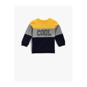 Koton Crew Neck Long Sleeved Cool Printed Sweatshirt Baby Boy